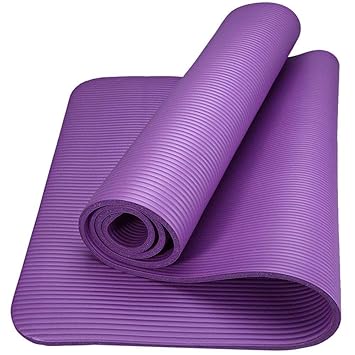 Premium 4mm Yoga Mat for Men & Women | Non-Slip, Sweat-Resistant, Lightweight Exercise Mat for Home & Gym (Purple) - image, photos