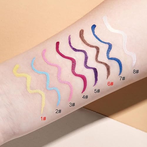 Miniatura 3 de CAKAILA Lápiz delineador de ojos de gel líquido amarillo marrón, 2 unidades, de larga duración, impermeable, a prueba de manchas, delineador de ojos