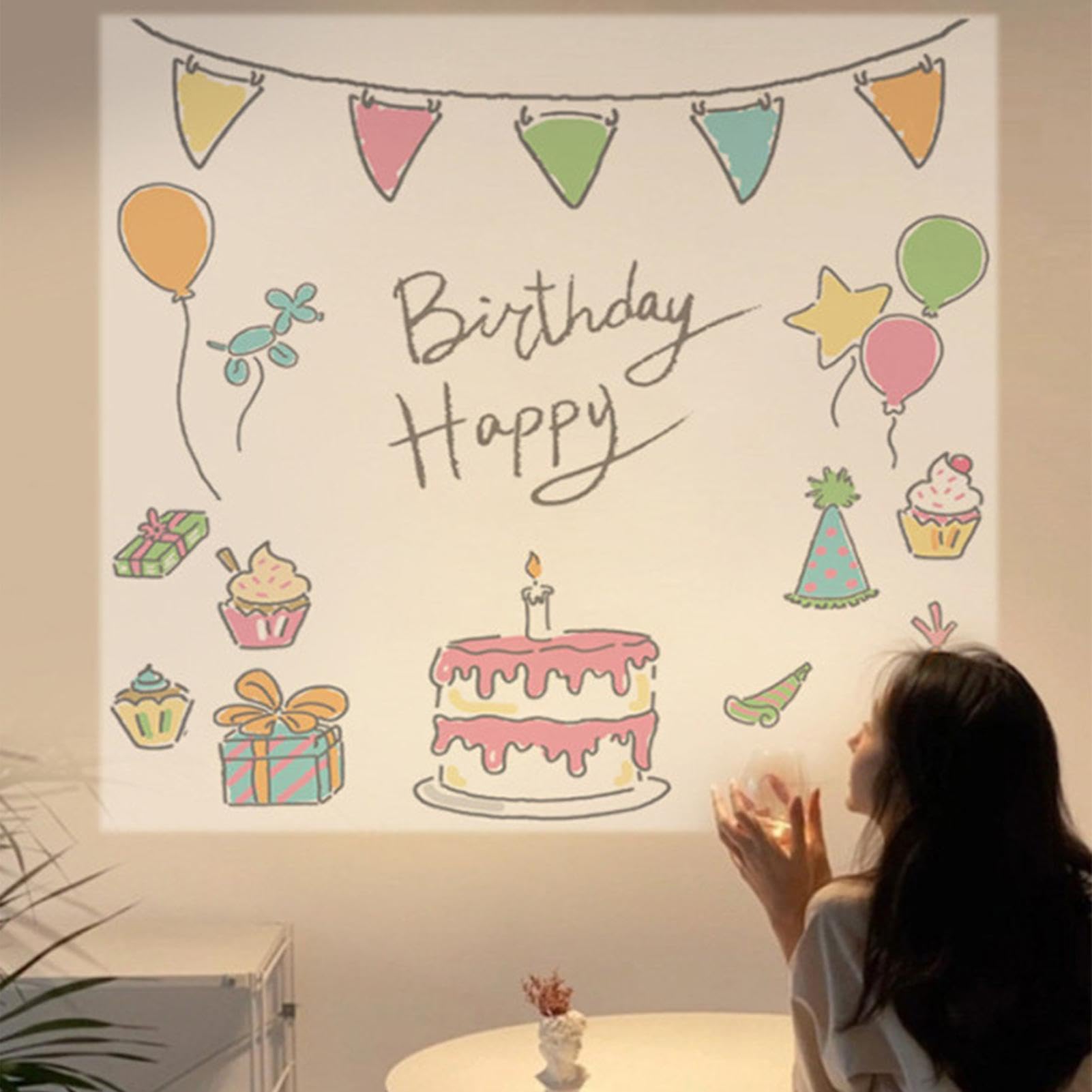 Amazon.co.jp: 誕生日写真撮影プロジェクター、背景プロジェクション