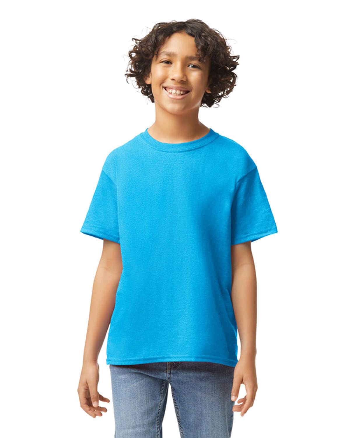 Gildan - Youth Heavy Cotton 100% Cotton T-Shirt - Heather Sapphire