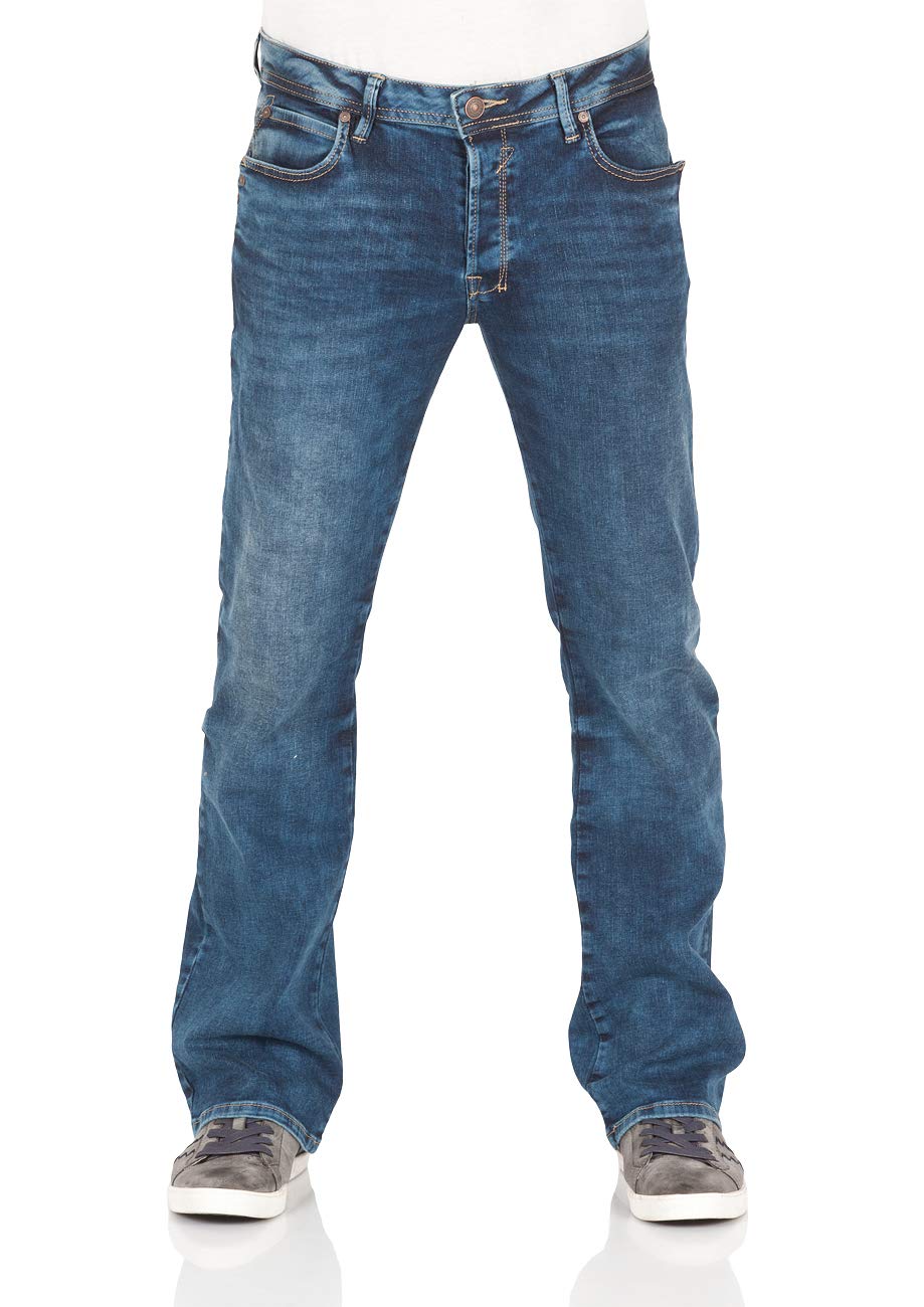 LTB Roden Herren Bootcut Fit Jeans W28 - W48 Low-Waist Stretch Jeanshose Blau