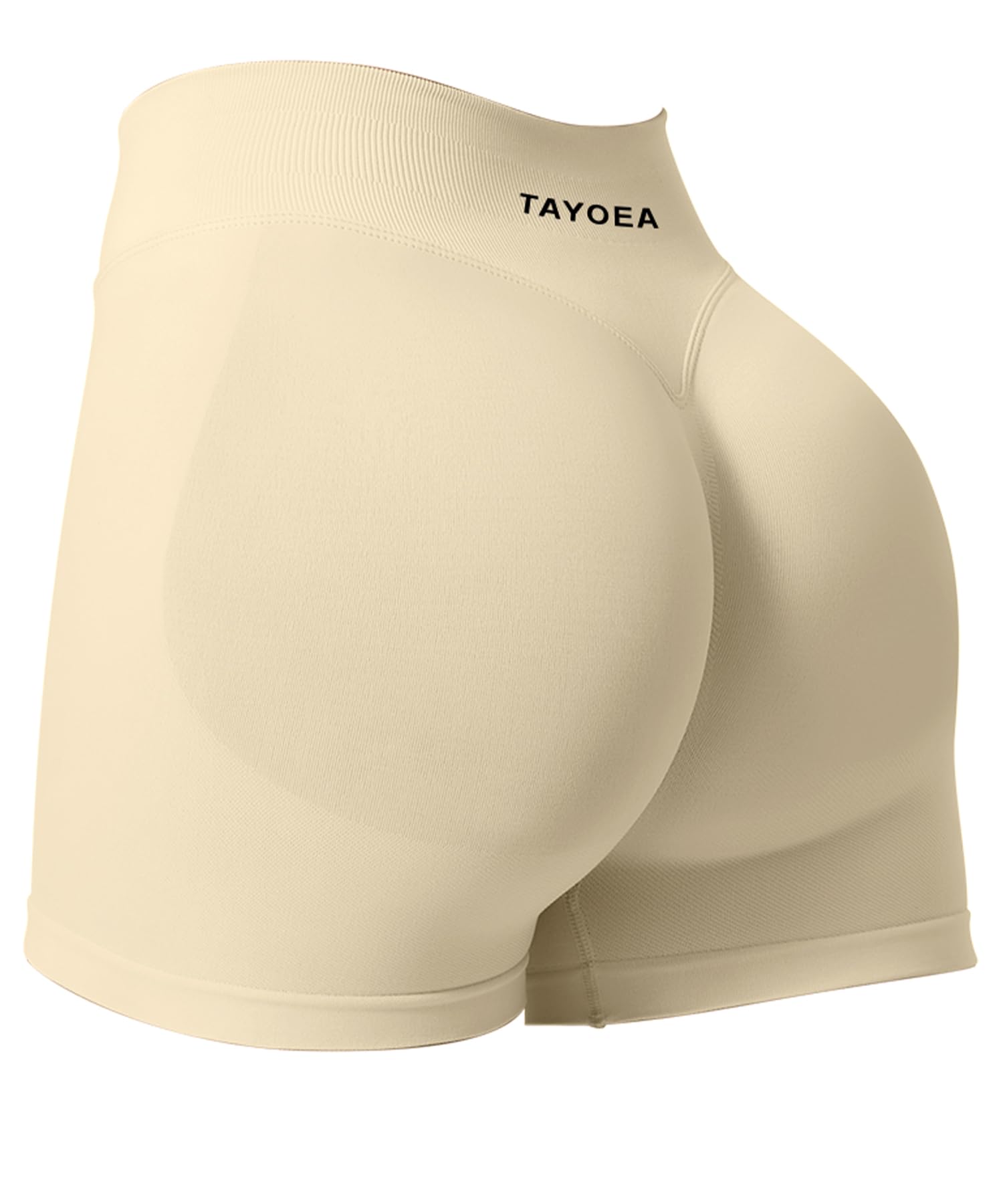 TAYOEA Pantalones Cortos Ciclismo Deportivos para Mujer Mallas Correr Cintura Alta Gimnasio Fitness Yoga Medias Push Up Booty Butt Scrunch Opaco Sin Costuras — view 26