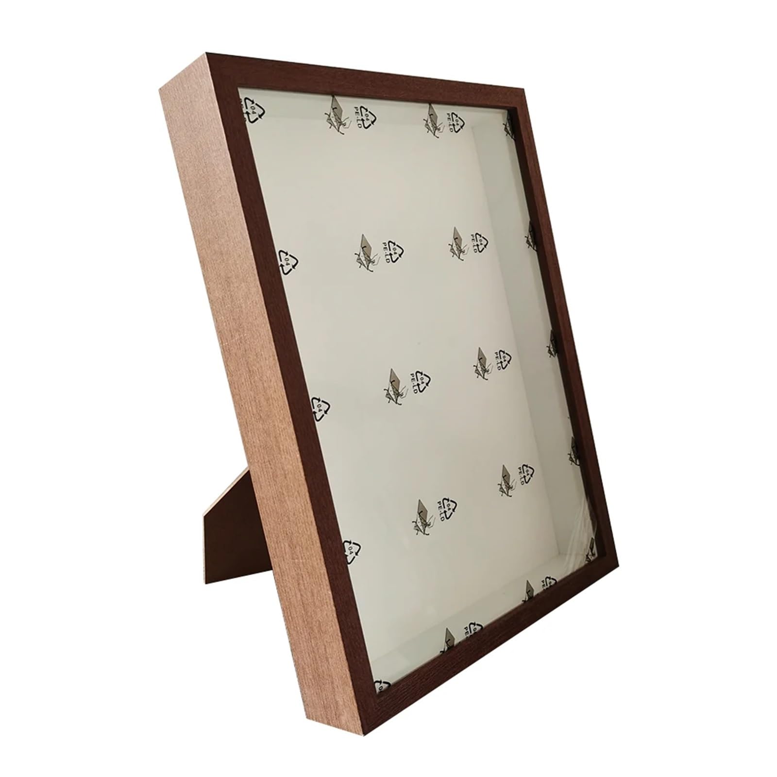 Xinglongs Shadow Box Bouquet Display Flower Case Deep for Crafts 3D Picture Memorabilia Memory Wooden Tabletop and Wall Hanging(Brown frame)