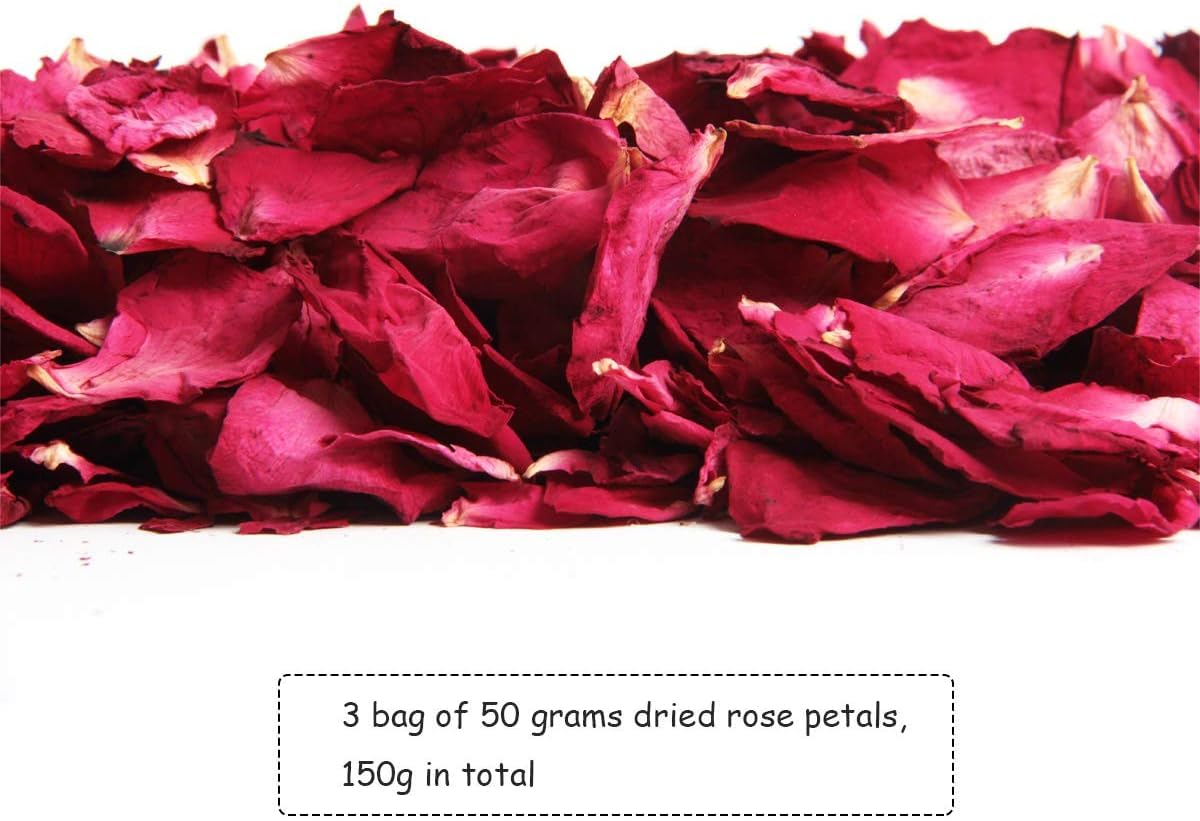 Amazon.co.jp: 150g ドライローズ花びら レッド - 本物の花のバラの