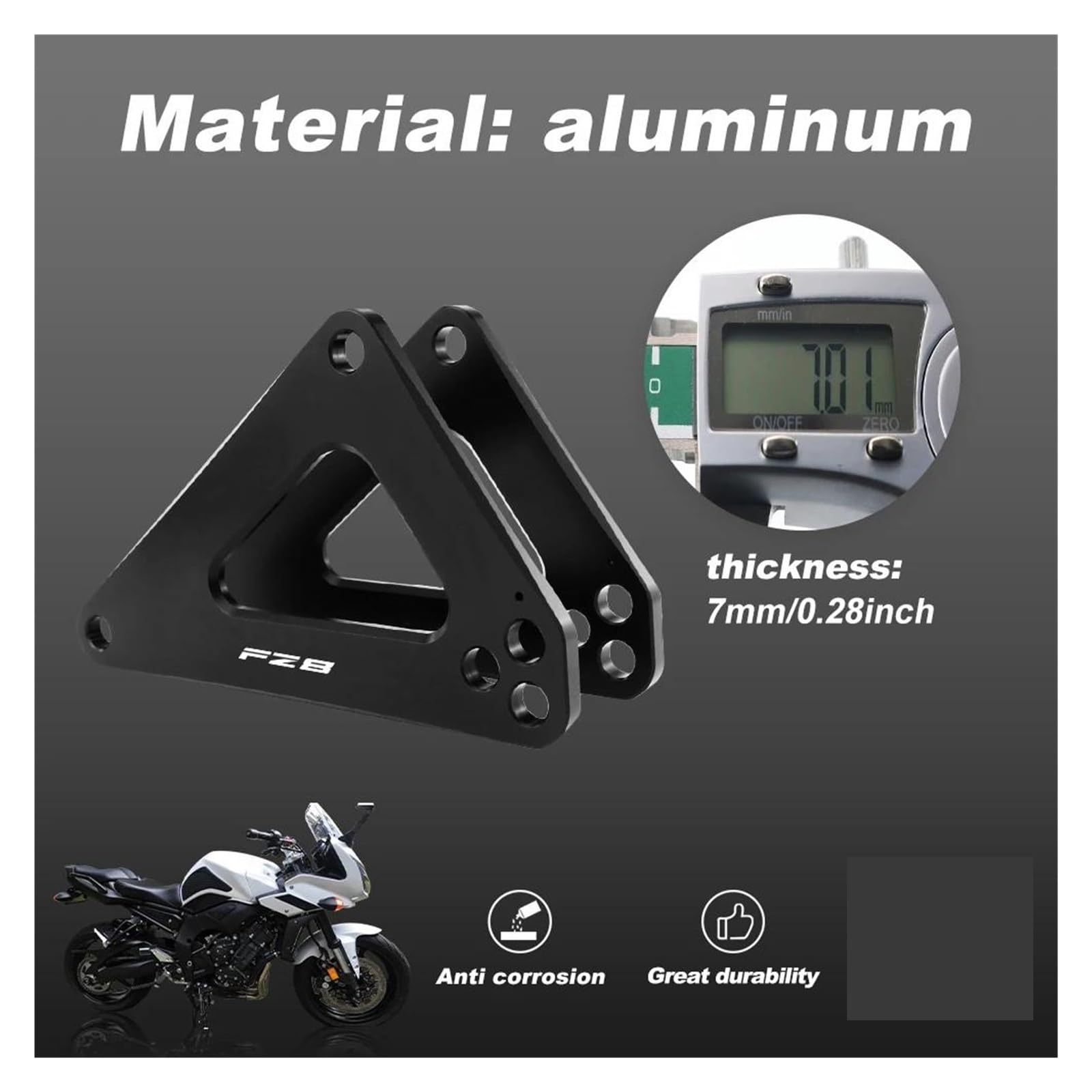 Tieferlegungssatz Für FZ8 FZ 8 2011-2013 FZ1 FZ 1 FZS1 2015 2006-2014 Motorrad Aluminium Hinten Kissen Hebel Drop Link Senkung Verbindungen Kit