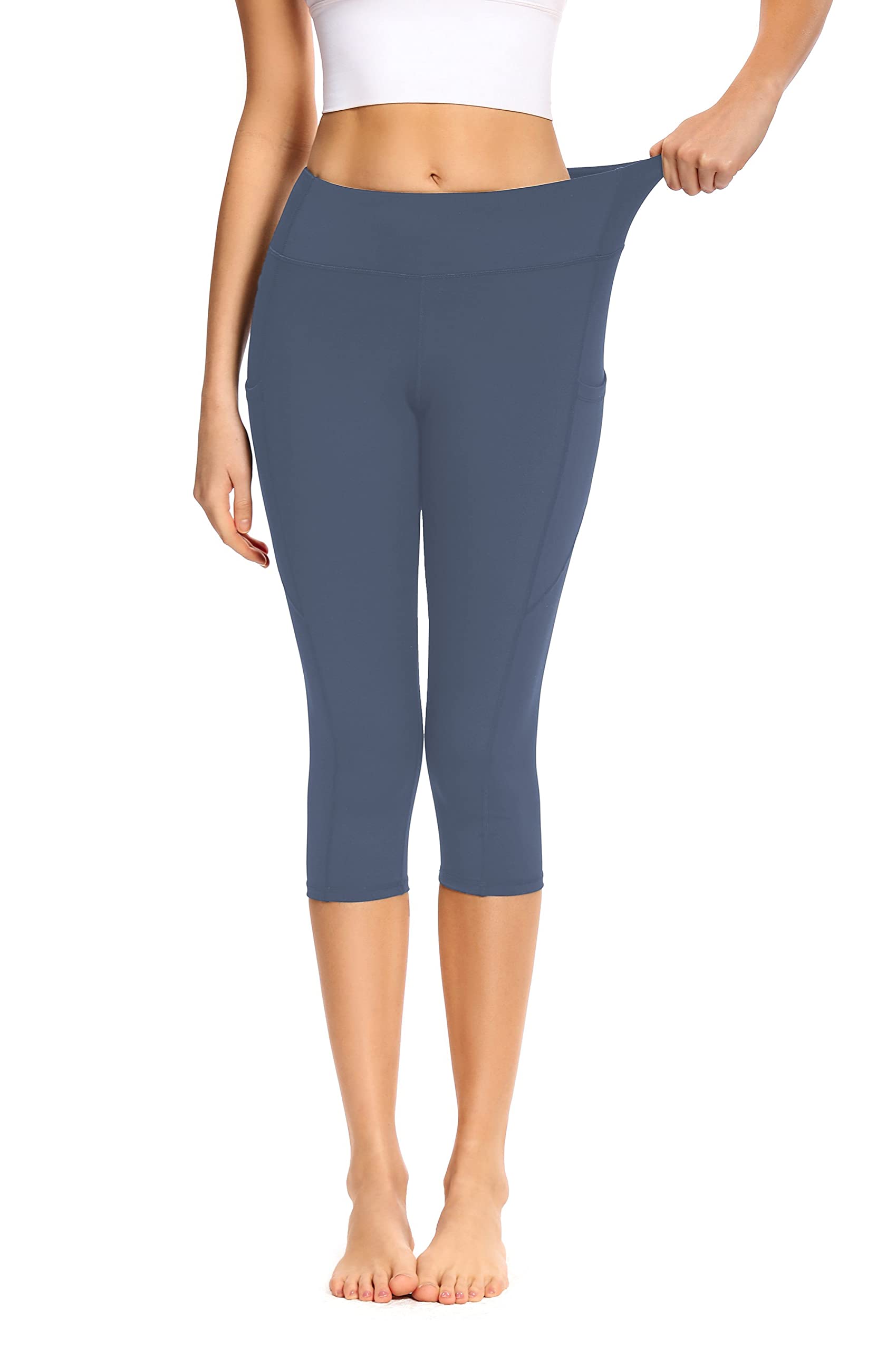 adorence Leggins Sportivi Donna (Morbido Come Un Burro, Vita Alta, 2 Tasche Laterali) Leggins Palestra Donna