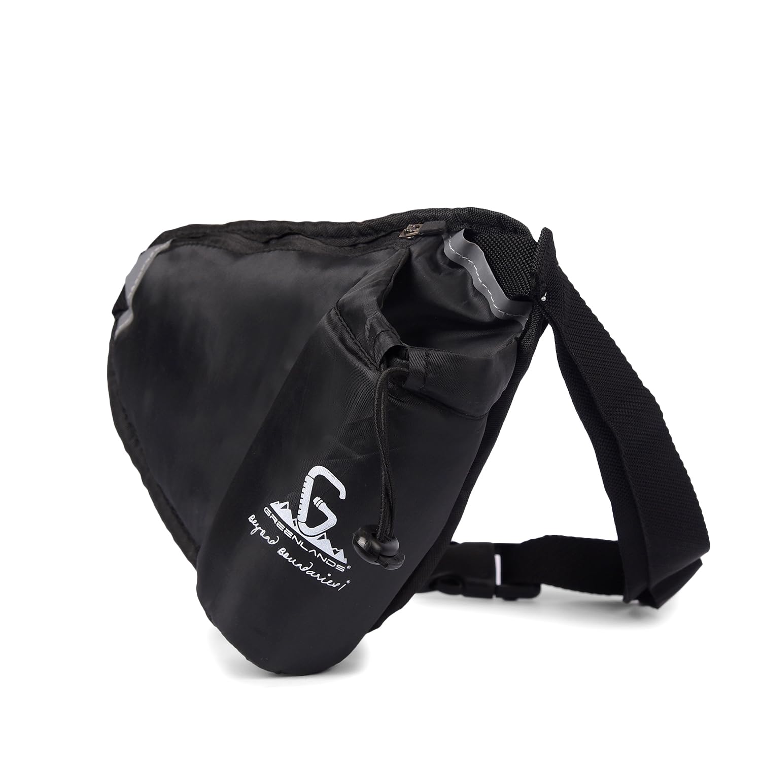 Waist Zipper Bag with Water Bottle Holder & Adjustable Strap | Crossbody Bag for Men & Women | Perfect for Travel, Hiking & Cycling (Black)