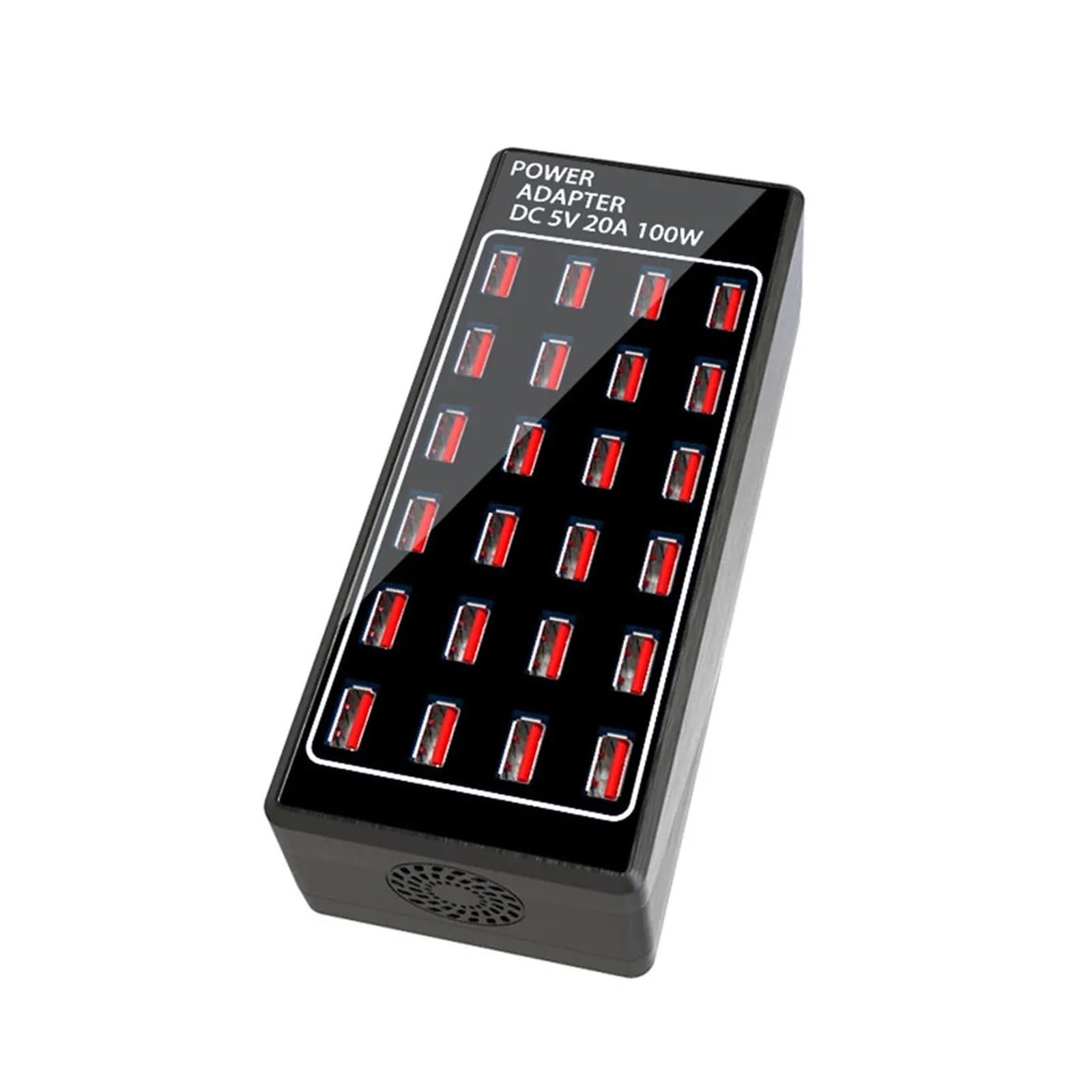 Cargador multipuertos, Cargador USB 12 24 puertos múltiples HUB 100W estación de carga Dock adaptador de corriente de pared de escritorio Universal for teléfonos móviles para el hogar, la oficina y lo