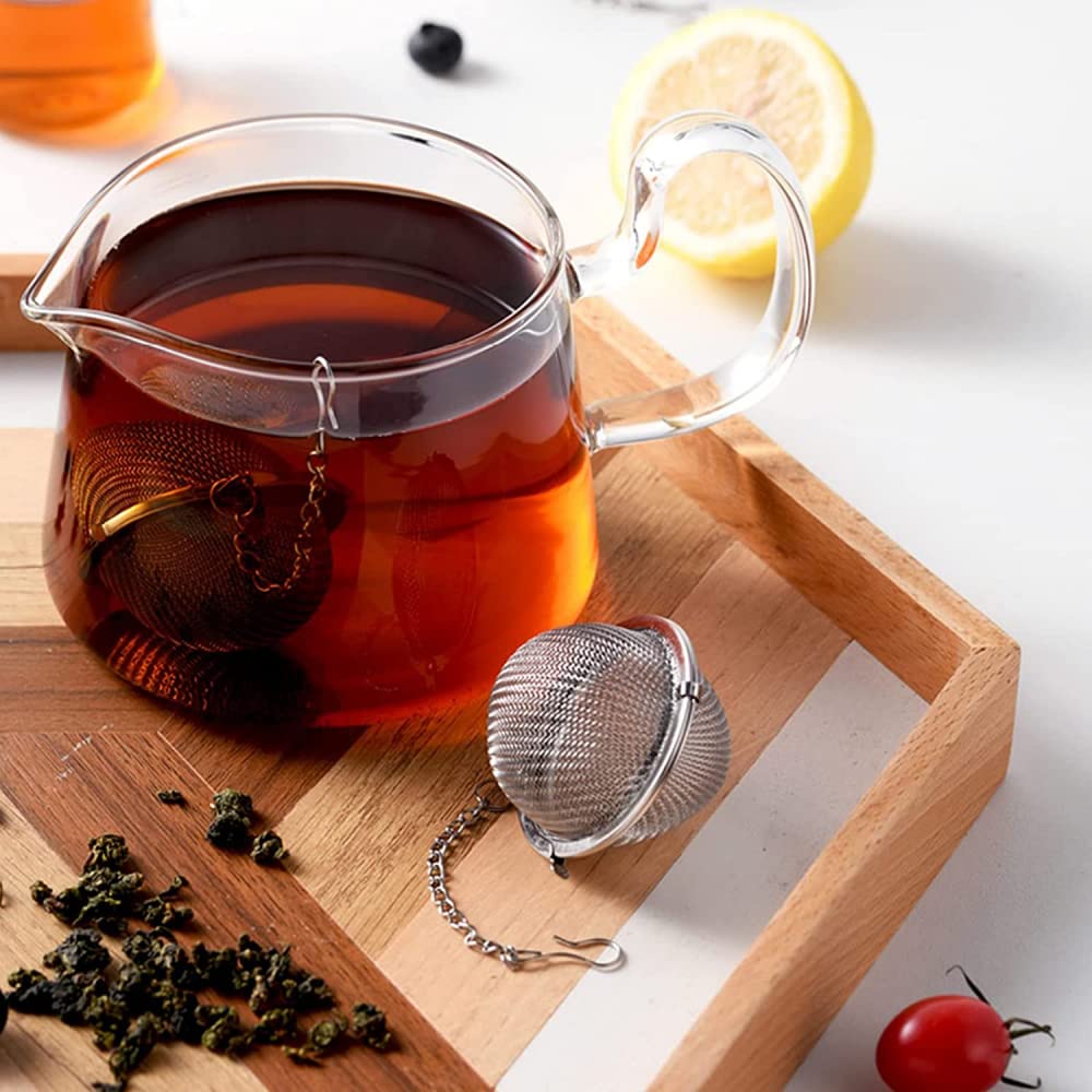 2 Unidades USB de Malla de Acero Inoxidable, Bola de té de 2,1 Pulgadas, filtros para infusor de té, filtros para té-2.2IN