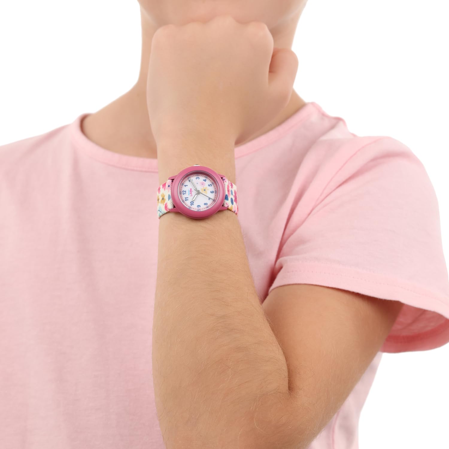 Prinzessin Lillifee Zegarek na rękę dla dziewcząt, zegarek dziecięcy, analogowy, z tekstylną bransoletką, wodoszczelny, 3 bary, prezent dla córki i wnuczki, dostarczany w pudełku na zegarki