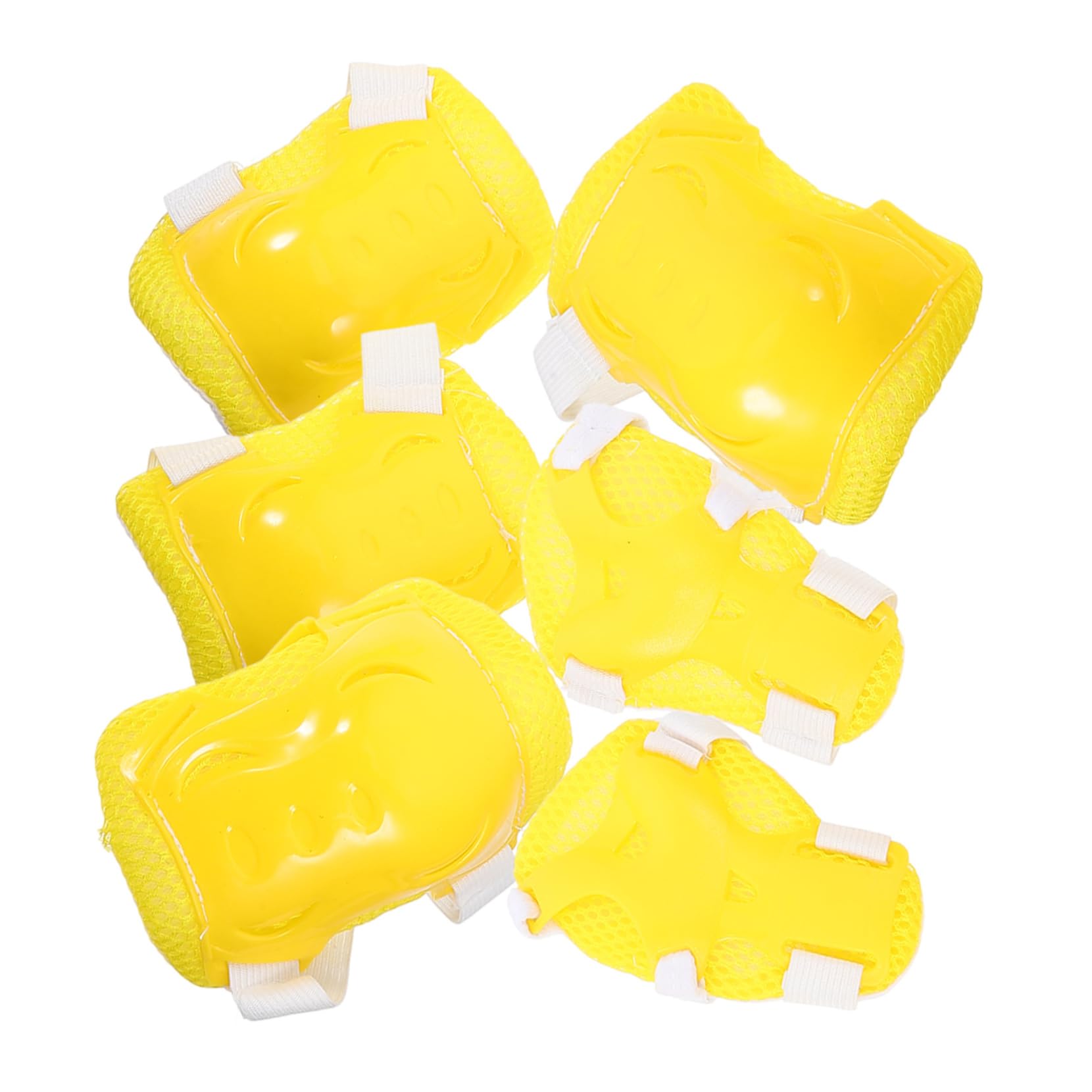 Abaodam 6pcs Boys and Girls Protective Gear Set Knee Elbow Wrist Pads Toddler Yellow Scooter Elbow Protection