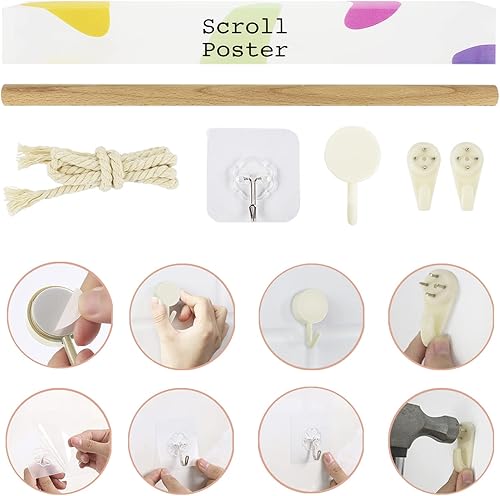 Miniatura 4 de Póster colgante en lienzo para pared, lienzo de arte de Buda, decoración zen, cita de felicidad, tapiz de meditación motivacional para decoración de