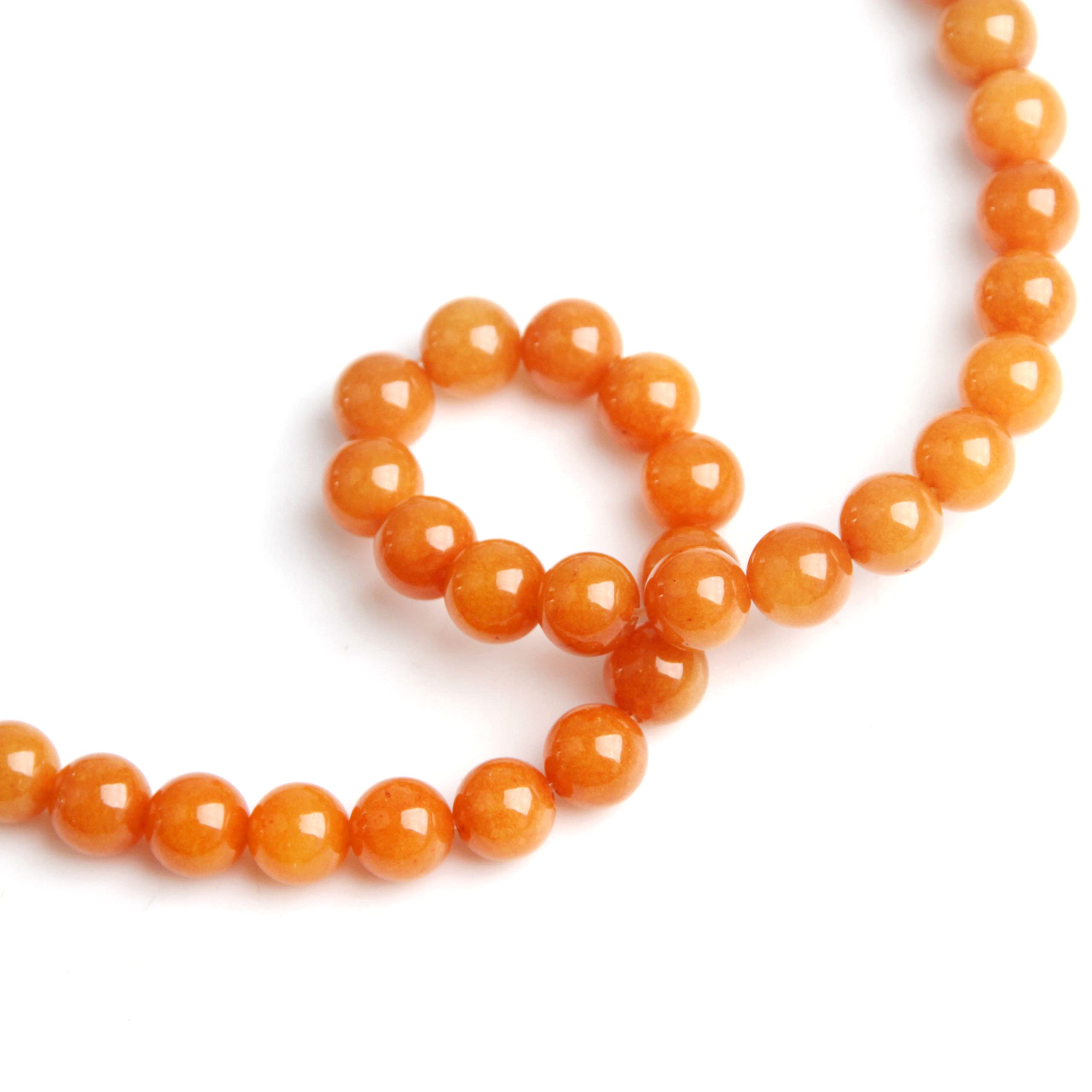 Perle Sciolte In Howlite Bianca Naturale - 45 Pezzi Da 8 Mm - Per Creazione Gioielli Fai Da Te, Bracciali, Collane