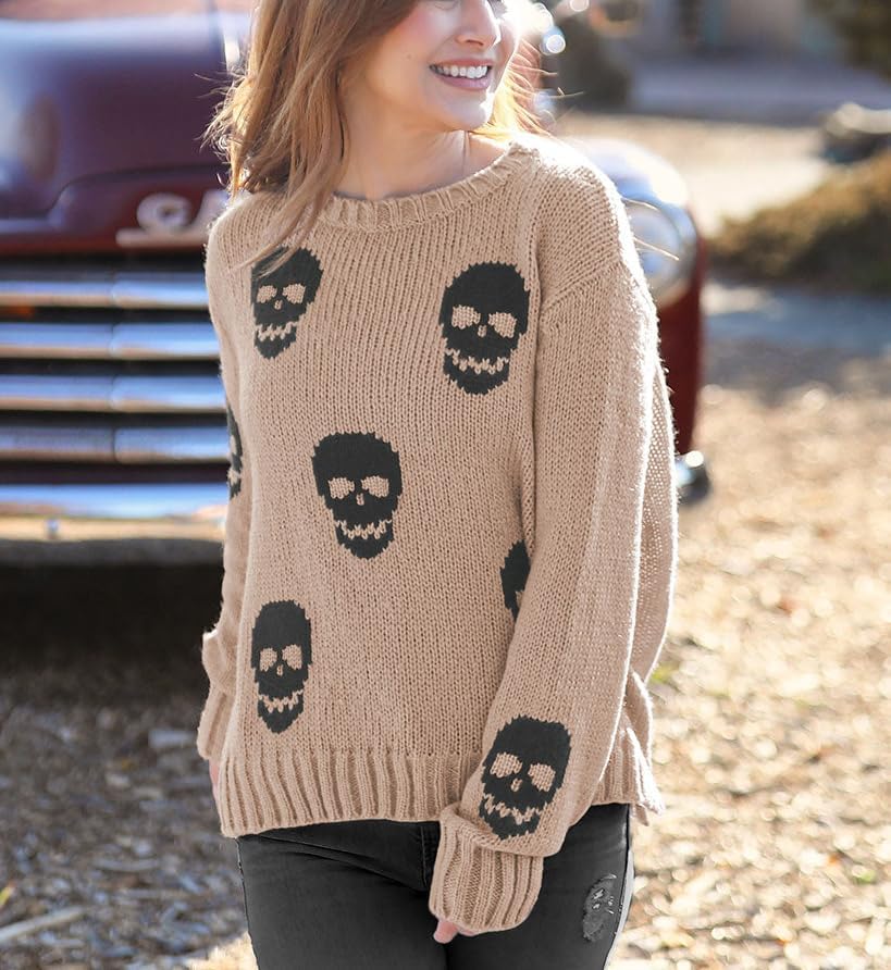 Halloween Pumpkin Ghost Skeleton Ugly Sweater Y2k Fairy Graphic Sweatshirt Holiday Party Long Sleeve Pullover Tops - Image 2