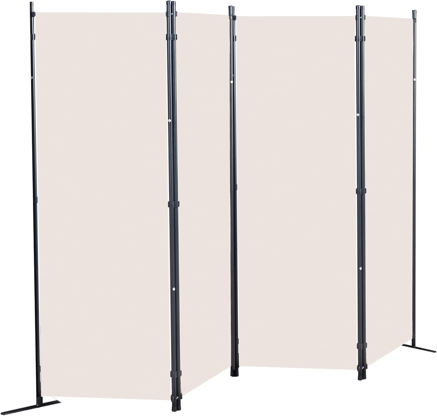 GOJOOASIS Room Dividers Folding Privacy Screens 4 Panel Partition (White)