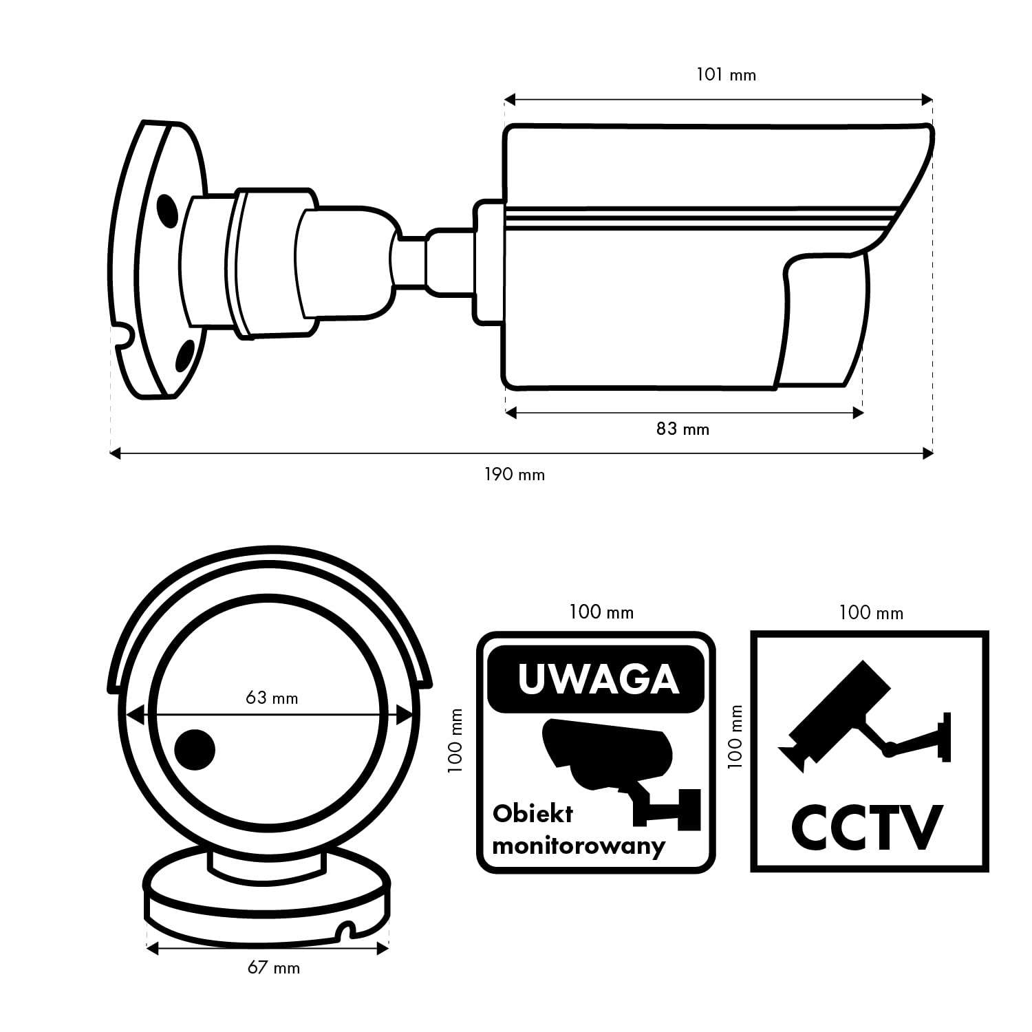 Maclean IR1800 Telecamera finta lampeggiante LED IP44 Staffa regolabile esterni interni