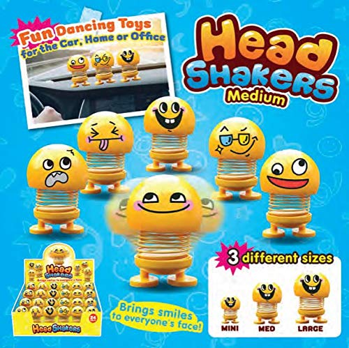Head Shakers Emojis bobbleheads for dashboard /desk, cute car decor funny figurines, dancing doll head stress relief gifts for men cars decorations anime accessories dashboard decorations hippie car - Thumbnail 7
