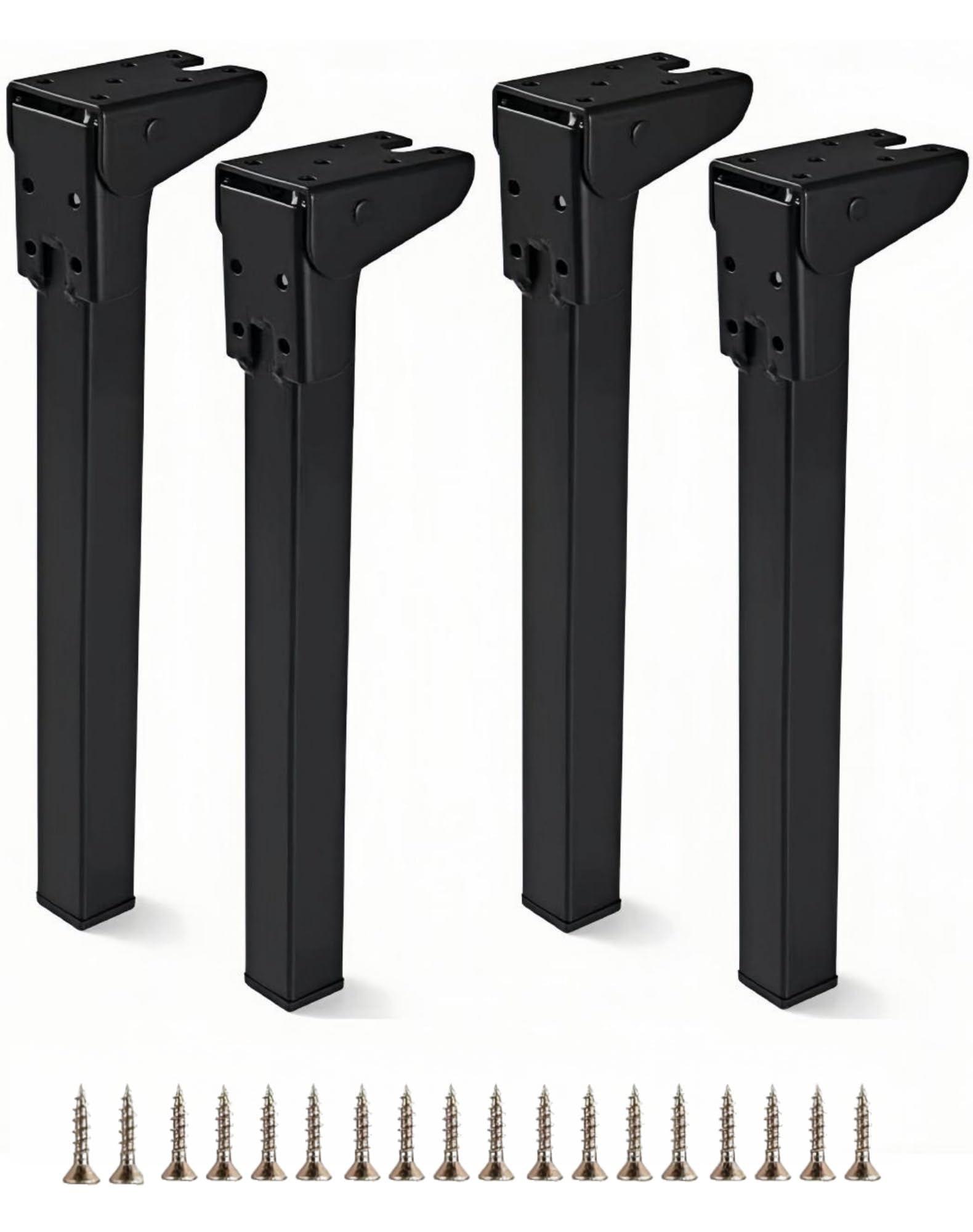 XWHLXY Folding Table Legs -4 Pack Metal Foldable Furniture Legs Height 11.8''/30cm Replacement Feet for DIY Desks,Coffee,Portable Laptop,Camping Tables. with Screws