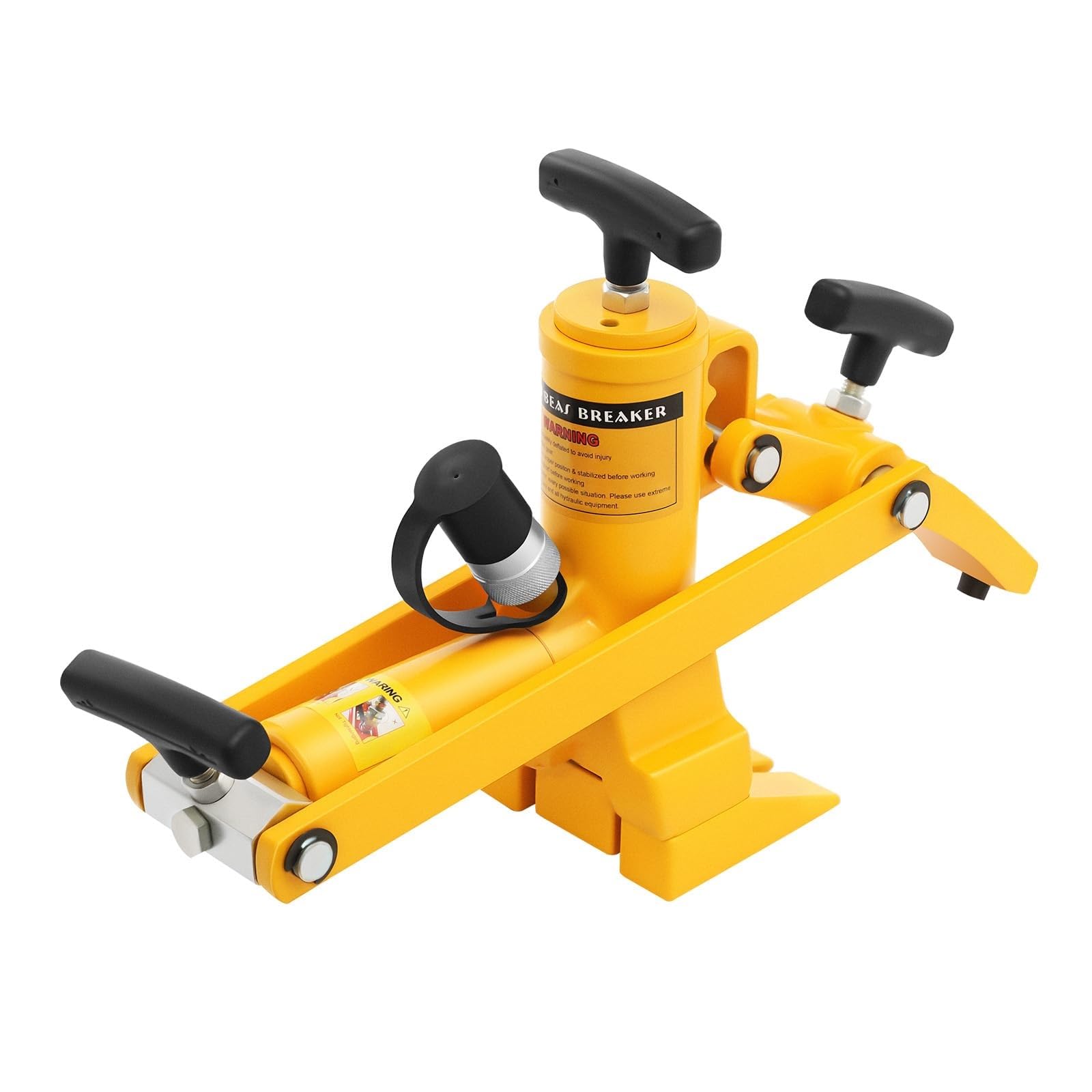 Wytrzymały hydrauliczny zbijak do opon, zestaw narzędzi do zbijania opon ze stali o ciśnieniu 10000 PSI z pompką nożną i wężem pneumatycznym, zbiornik 2,3 l, zestaw naprawczy