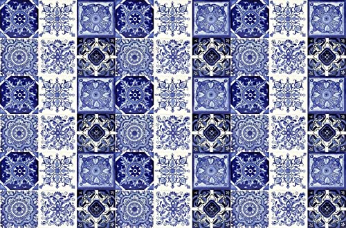 Cerames Mexikanische Keramische Fliesen Tono - 30 dekorative mexikanische mosaik fliesen für Badezimmer, Küche, Dusche, Treppen, Küchenrückwand | Keramikmosaikfliesen 10,5x10,5 cm