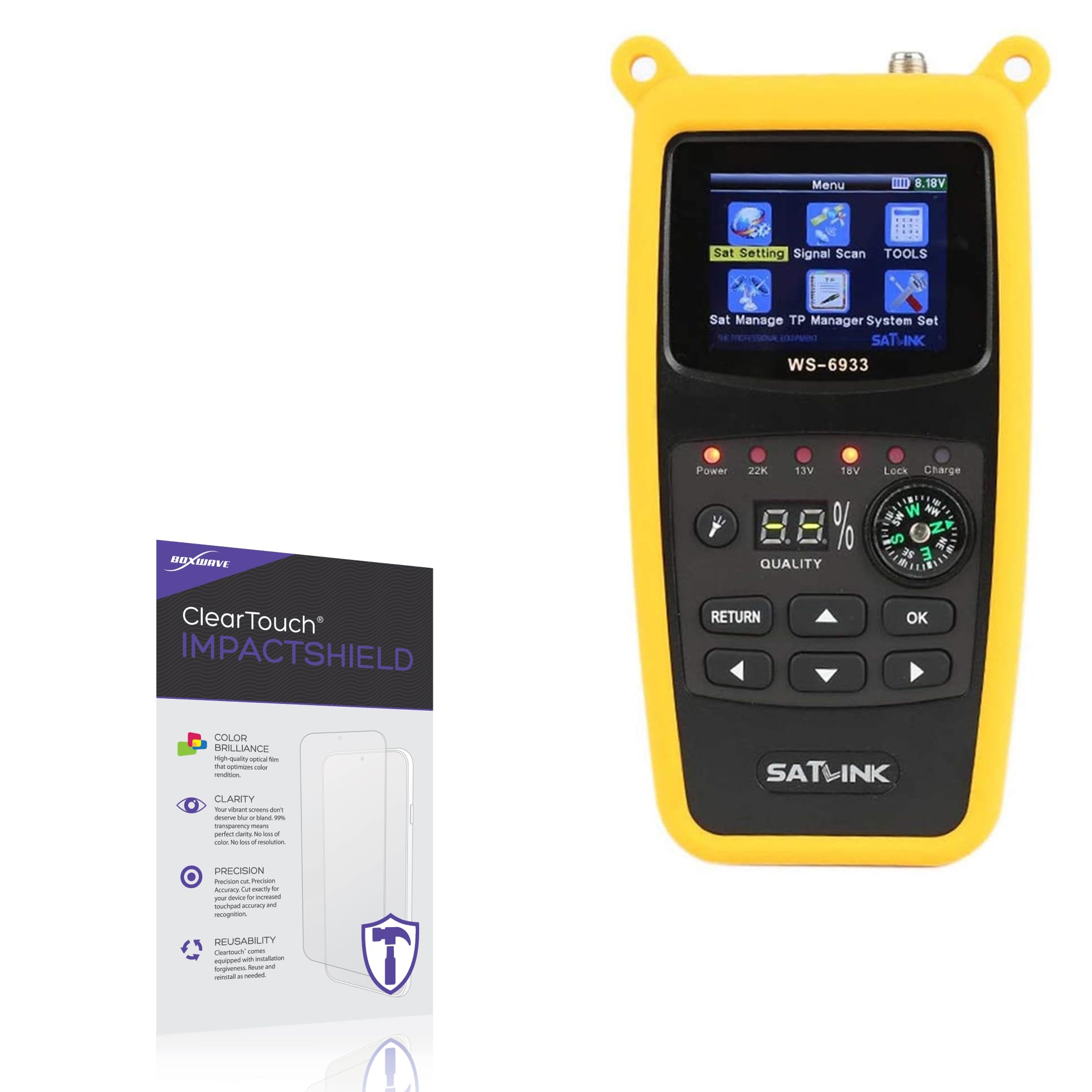 BoxWaveScreen Protector Compatible with ICQUANZX WS-6933 - ClearTouch ImpactShield (2-Pack), Impenetrable Screen Protector Flexible Film