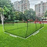Yellulu Baseball Batting Cage | 30FT Baseball Batting Cage for Backyard | with Frame and Net | Portable Baseball and Softball Batting Cages | Softball Baseball Nets for Hitting and Pitching Practice