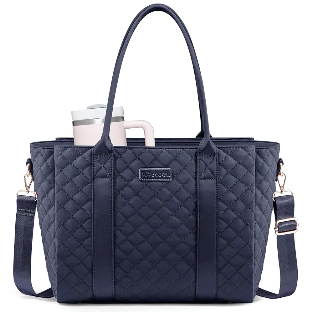 LOVEVOOK Teacher Tote Bag for Women, Work Tote Bag fits 15.6-Inch Laptop