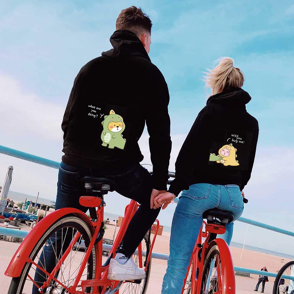 King Queen Sweat à Capuche pour Couple Partenaire Pull à Capuche Cadeau pour Couple Sweatshirt Hoodie pour Couple Femme 1 Pc