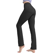 BUBBLELIME Women High Waist Tummy Control Straight Legs Yoga Pants Pockets | 29"/31"/33"/35"/37"Inseam,2 Styles/Back Pockets/Inner pocket,Casual Dress Leggings ,Slim Fit,Soft Comfy Workout Pants