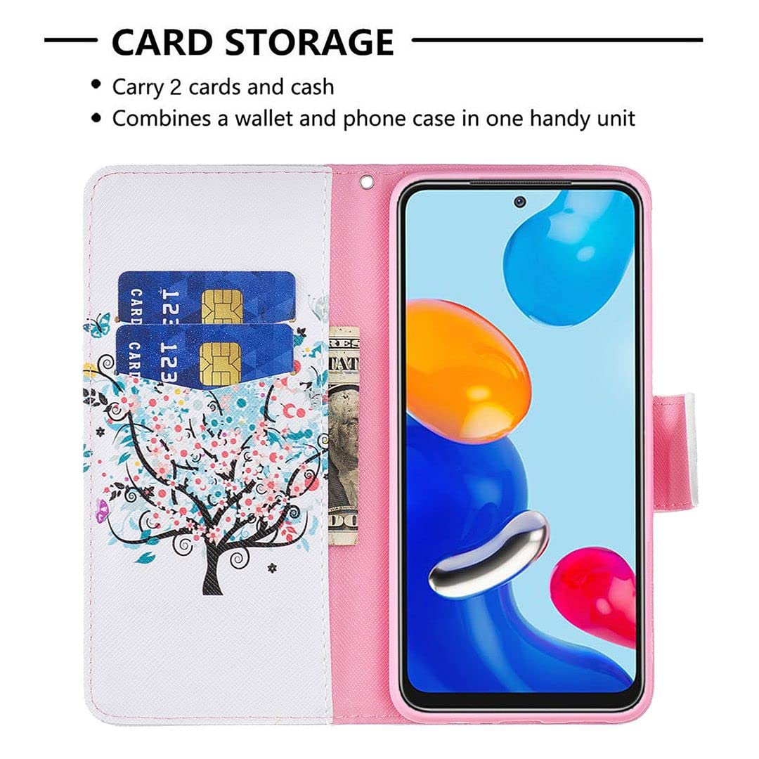 SATURCASE - Custodia protettiva per Xiaomi Redmi Note 10 5G, in pelle PU, con chiusura magnetica e supporto per carte di credito, per Xiaomi Redmi Note 10 5G (DK-8
