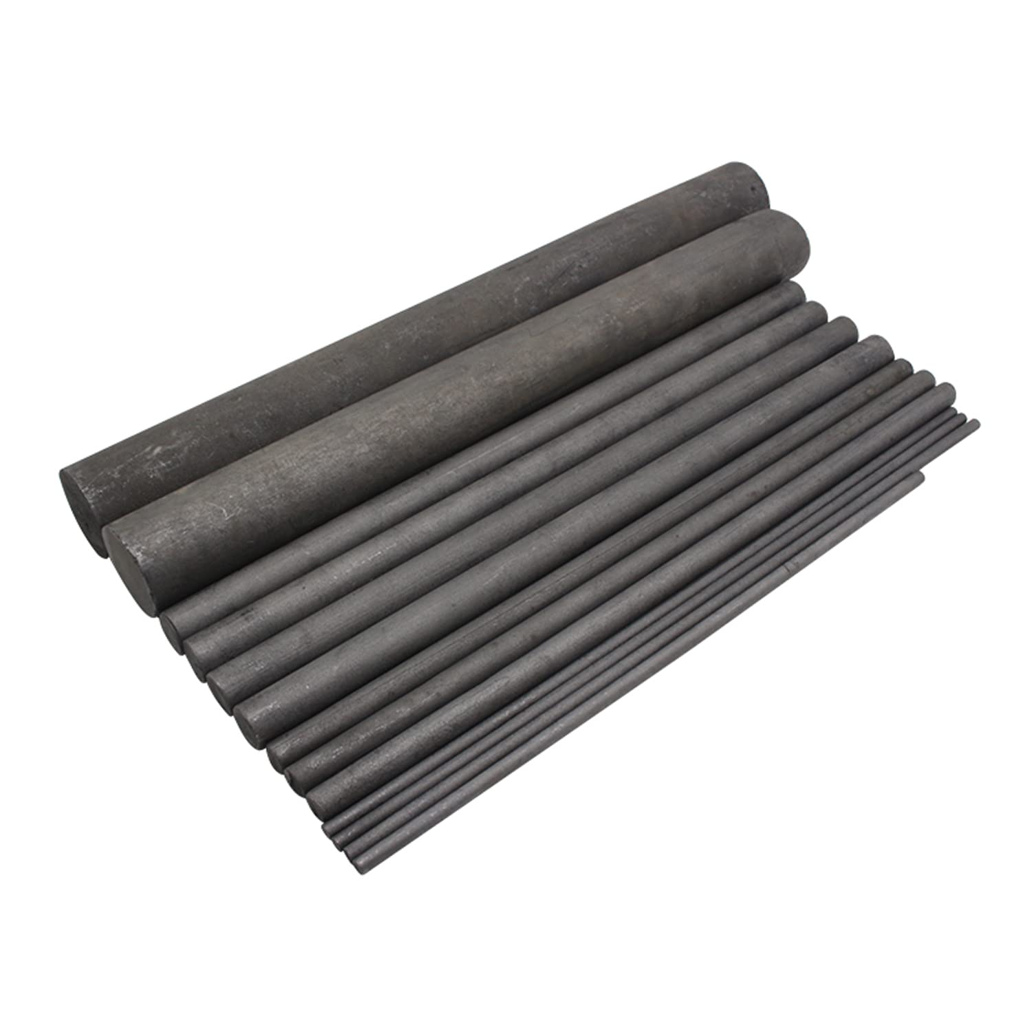 Tige de Graphite ， 5 Barres de diamètre 8 mm, Longueur 50/100/150 mm, adaptées aux équipements électriques de Laboratoire (Longueur 150 mm)(100mm)