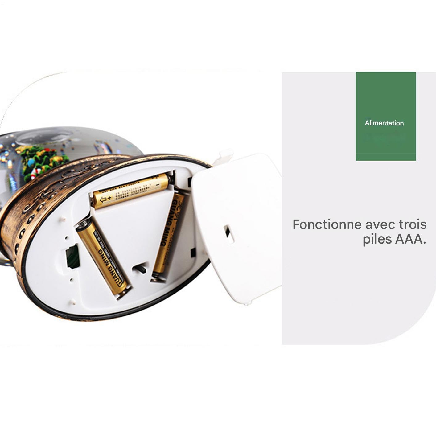 Boule À Neige De Noël avec Musique Alimenté par USB et Piles | Boule à neige musicale scintillante Ornement Pour Fête En Extérieur Réunion Chambre Salon Bureau