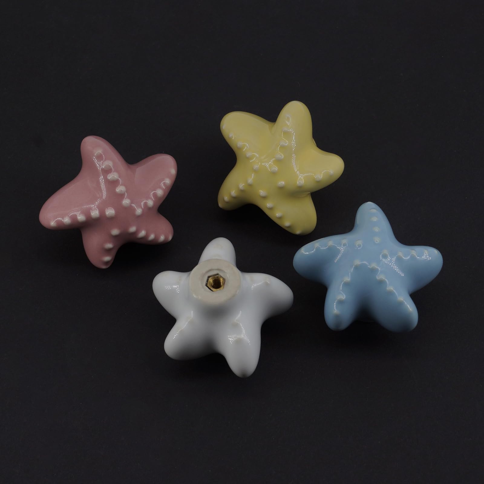 Flomore Rose Poignées et boutons de tiroir ceramique poignée de meuble porte bouton Pour la chambre des enfants Pack de 5 (vient avec des vis)