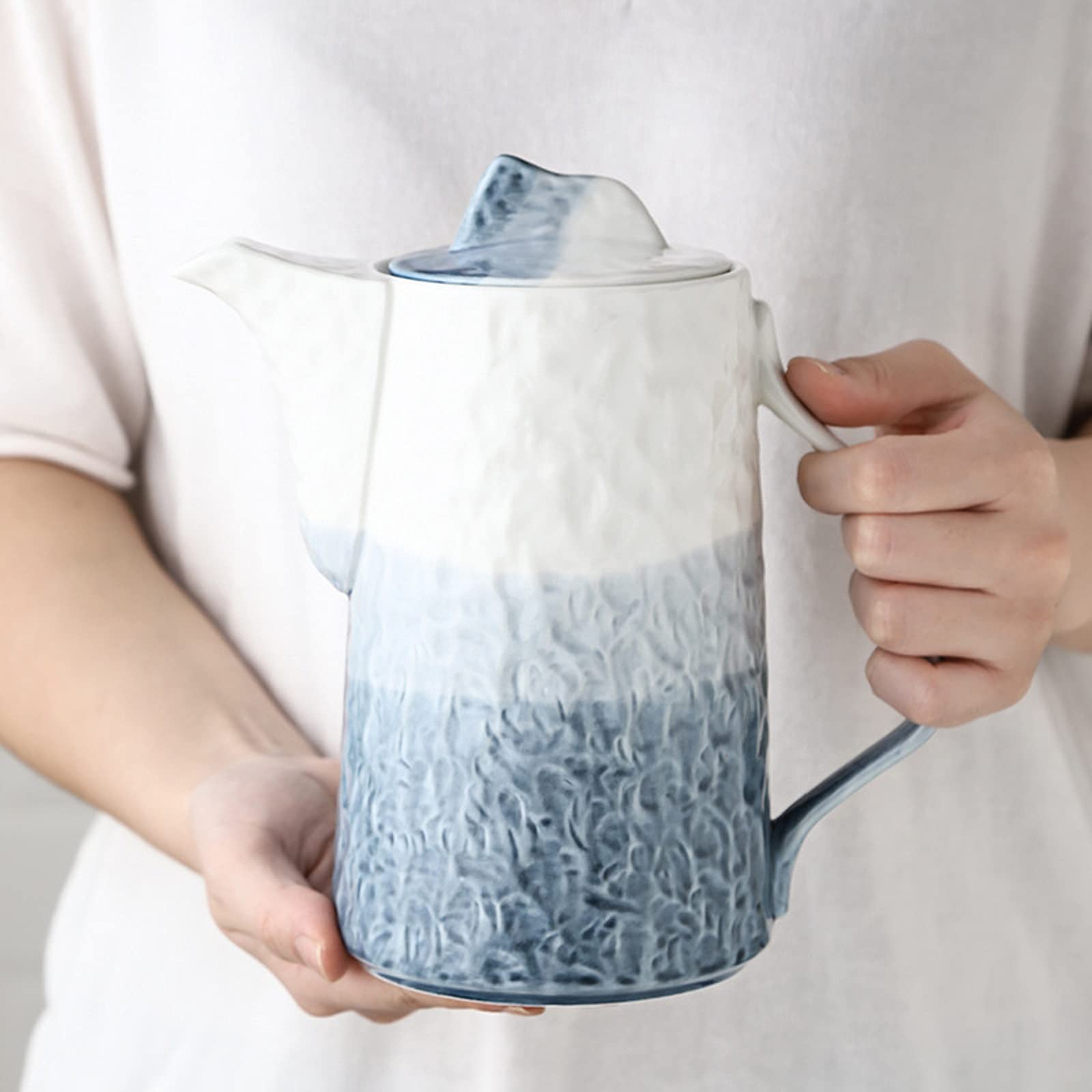 GRFIT Dzbanek na wodę gradientowy kolorowy ceramiczny dzban duża pojemność zimny dzbanek wielofunkcyjny czajniczek do mleka, soku, kawy, domowych napojów (1,148 g) dzbanek do mrożonej herbaty