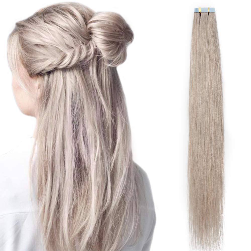 12"(30cm) SEGO 10PCS Extensiones Adhesivas Naturales Pelo Humano sin Clip [#4/27 Castaño Chocolate/Rubio Oscuro] Cabello 100% Remy Liso Balayage Tape in Human Hair (20g) — view 25