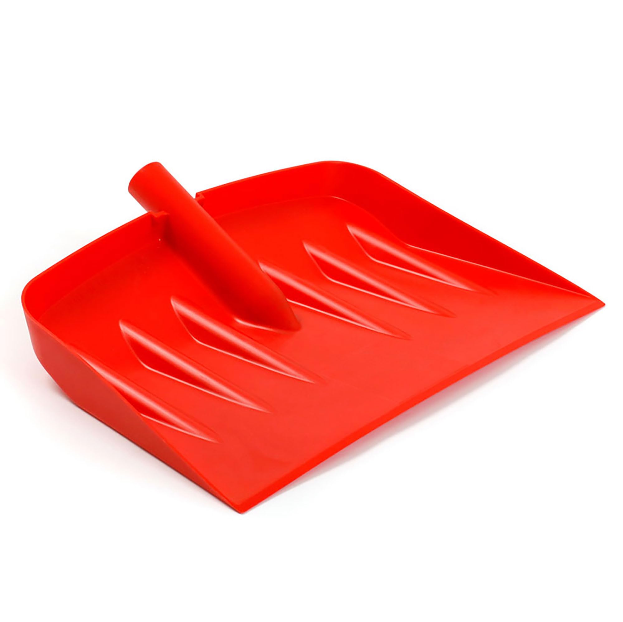 EarlyGrow 42.5cm Heavy Duty Wide Snow Shovel Plastic Head Pusher 28mm Red