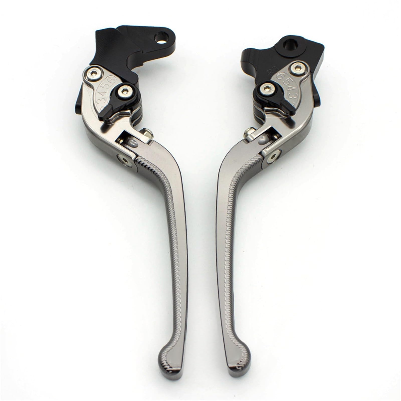 Gjihkwgz Motorcycle Brake Clutch Lever for Triumph for Tiger 800 XC 11-14 for 675 for Street for Triple 08-16 Adjustable Motorcycle Folding Brake Clutch Levers Clutch Brake Lever(Grey)