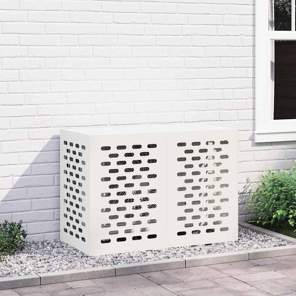 vidaXL Copertura per condizionatore d'Aria 100 x 50 x 70 cm Bianco Impermeabile Resistenza Invernale