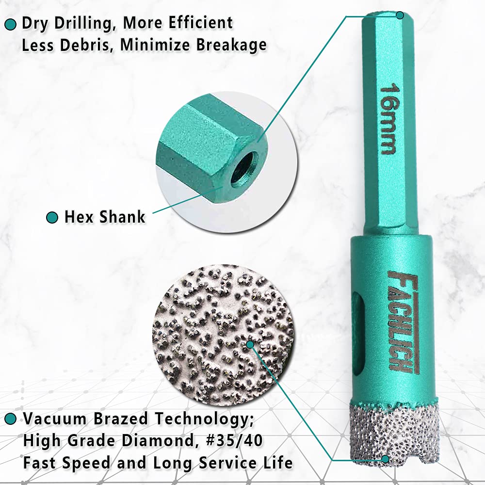 Eurobit 5000 Punta Fresa Diamantata Per Gres, Ceramica, Piastrelle, TAGLIO A SECCO, Mm 5 | Leroy - Foto 13