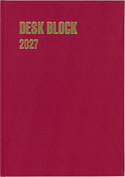 Museum 2027 B5 Monthly Desk Block, 18 Months, Rouge No. 170 Starts on October 2026