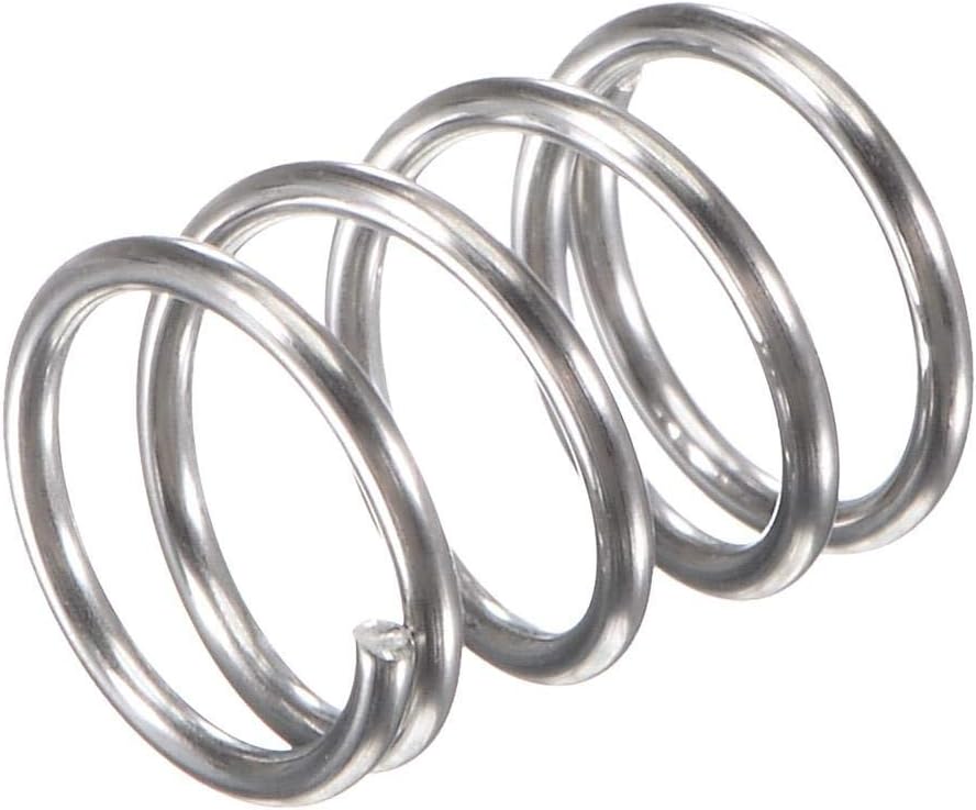 10Pcs Extended Compressed Spring, 8mm OD,0.8mm Wire Size,10mm Length Durable Stainless Steel Small Dual Hook Tension Spring for Furniture Screen Doors Repair Projects