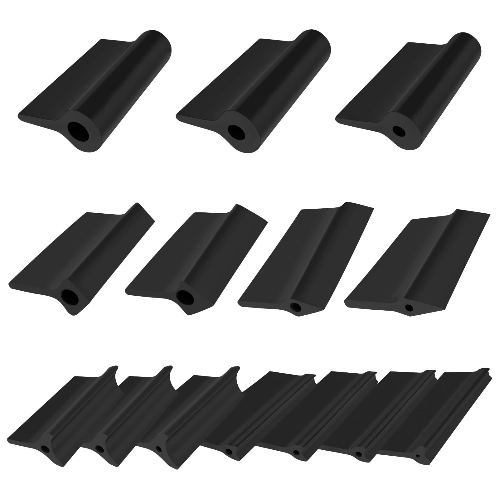 Deuson 14Pcs Rubber Polishing Pad Set Reusable Flexible Contour Sanding Block Profile Sanding Pad Convex Concave Sandpaper Holder Woodworking Angle Sanding Tool For Contour Curve Profile