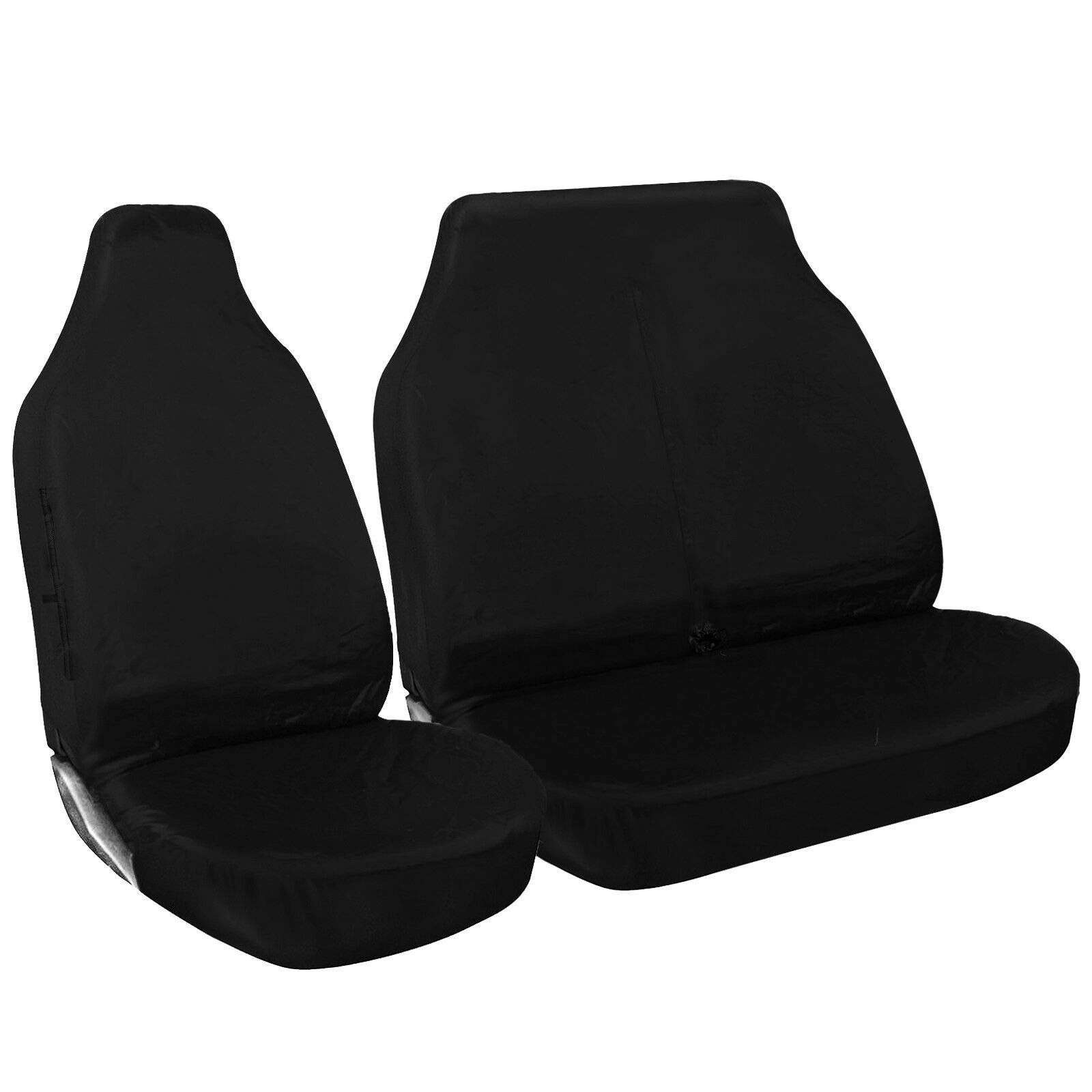 Shield Autocare © Heavy Duty Waterproof Black Van Seat Covers protectors 2+1_A188