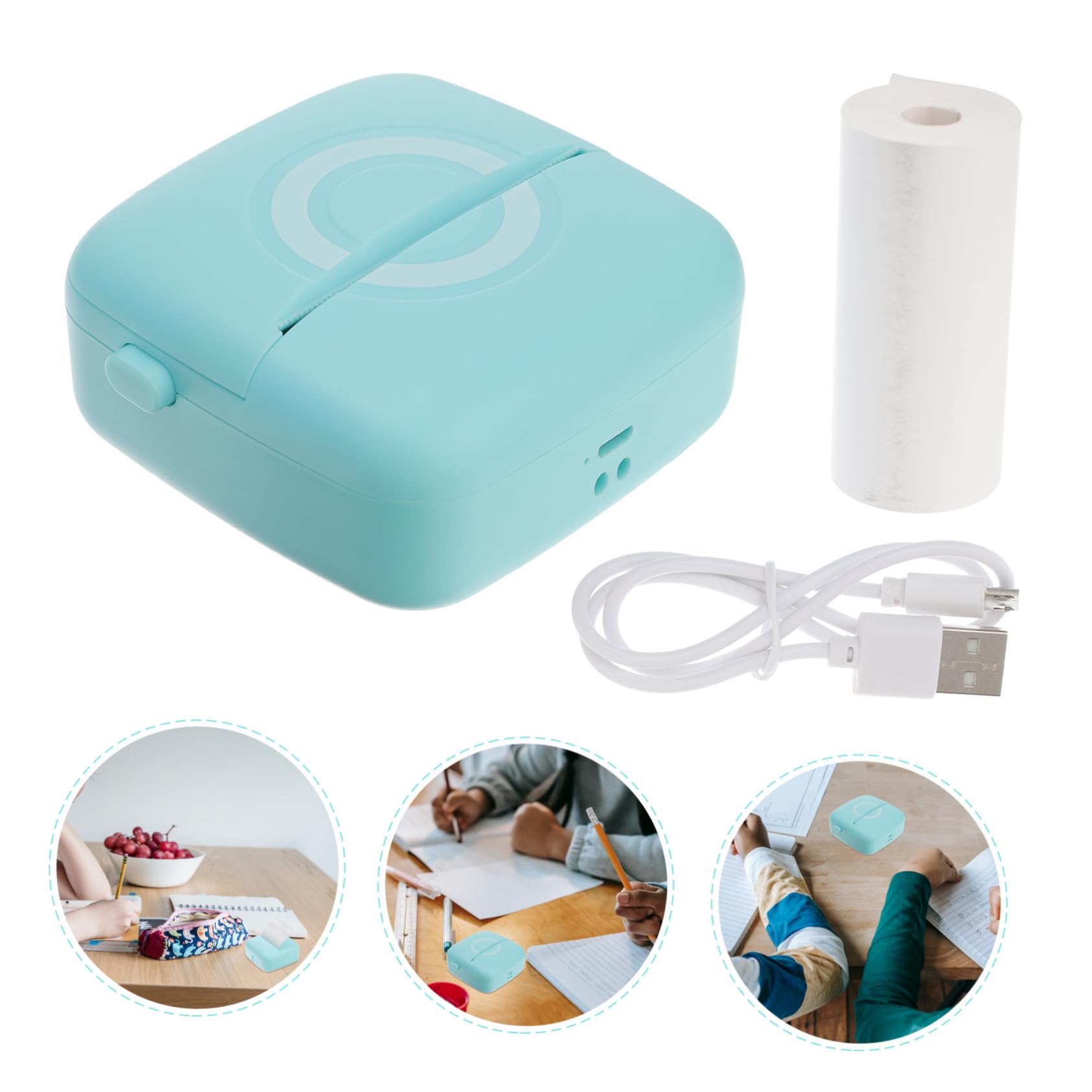Gadpiparty Stampante Termica Tascabile Portatile per Note, Etichette e Ricevute, 200dpi, Ricarica 1000mah, per Scuola e Ufficio