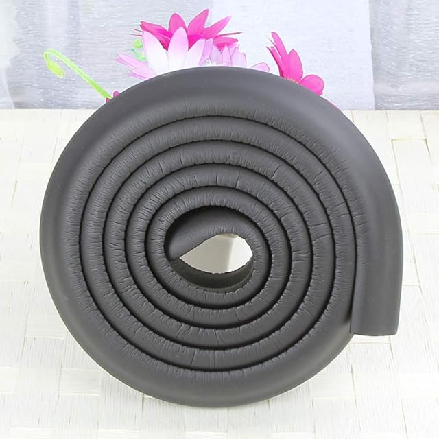 Safety Edge Protection for Child/Baby/Kid/Toddler - Cover Furniture Corners/Edges - Baby Proofing 2m (l Type) Black 35x12mm