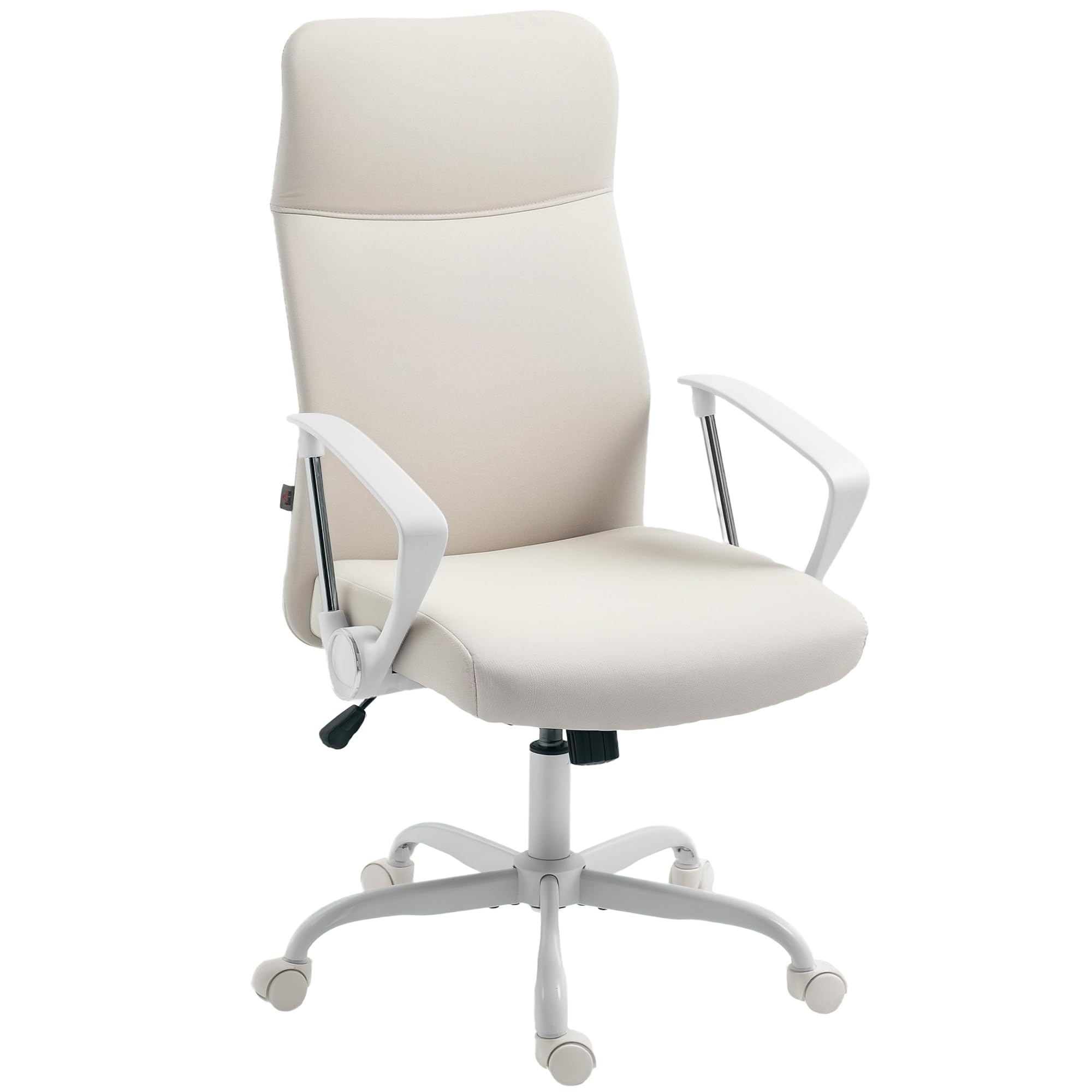 HOMCOM High Back Office Chair, Computer Desk Chair for Home - White