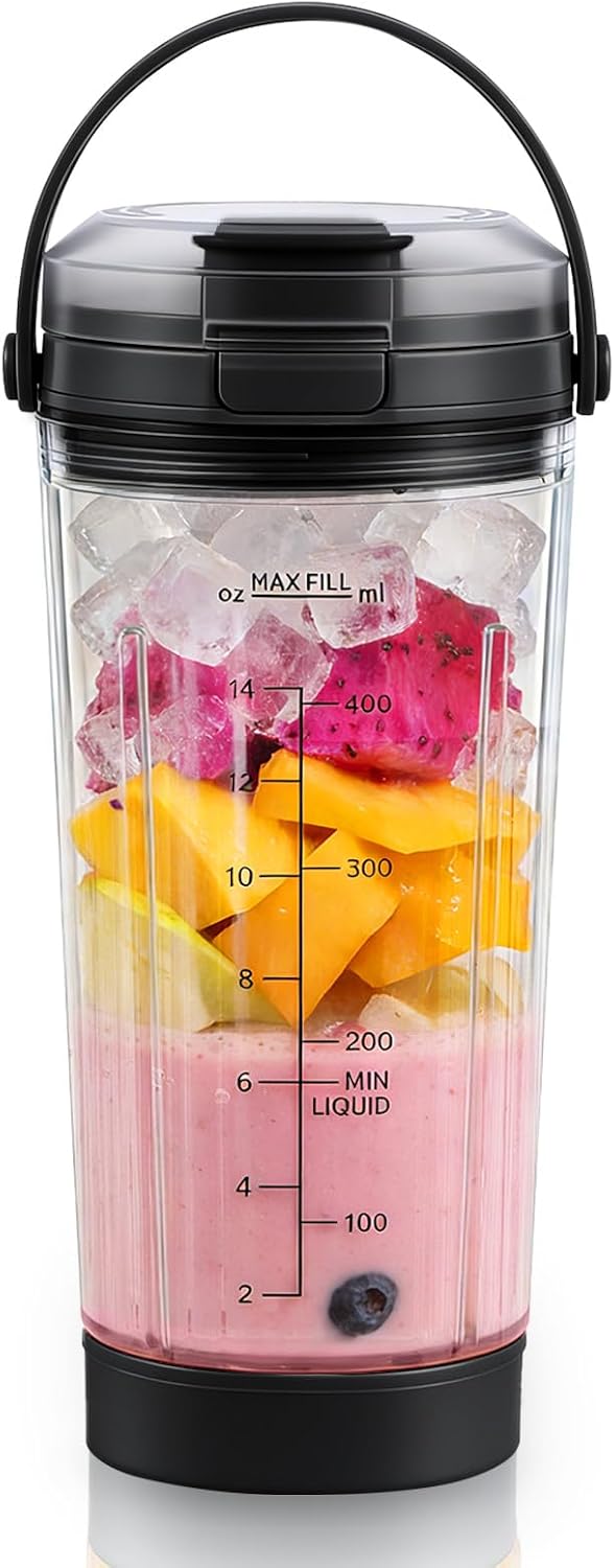 18 oz Blending Cup Compatible with Ninja Blast BC151 Series, Blue | Blender Vessel With Sip & Seal Lid For Ninja Blast BC151 Portable Blenders, Great For Homemade Daily Smoothie Making