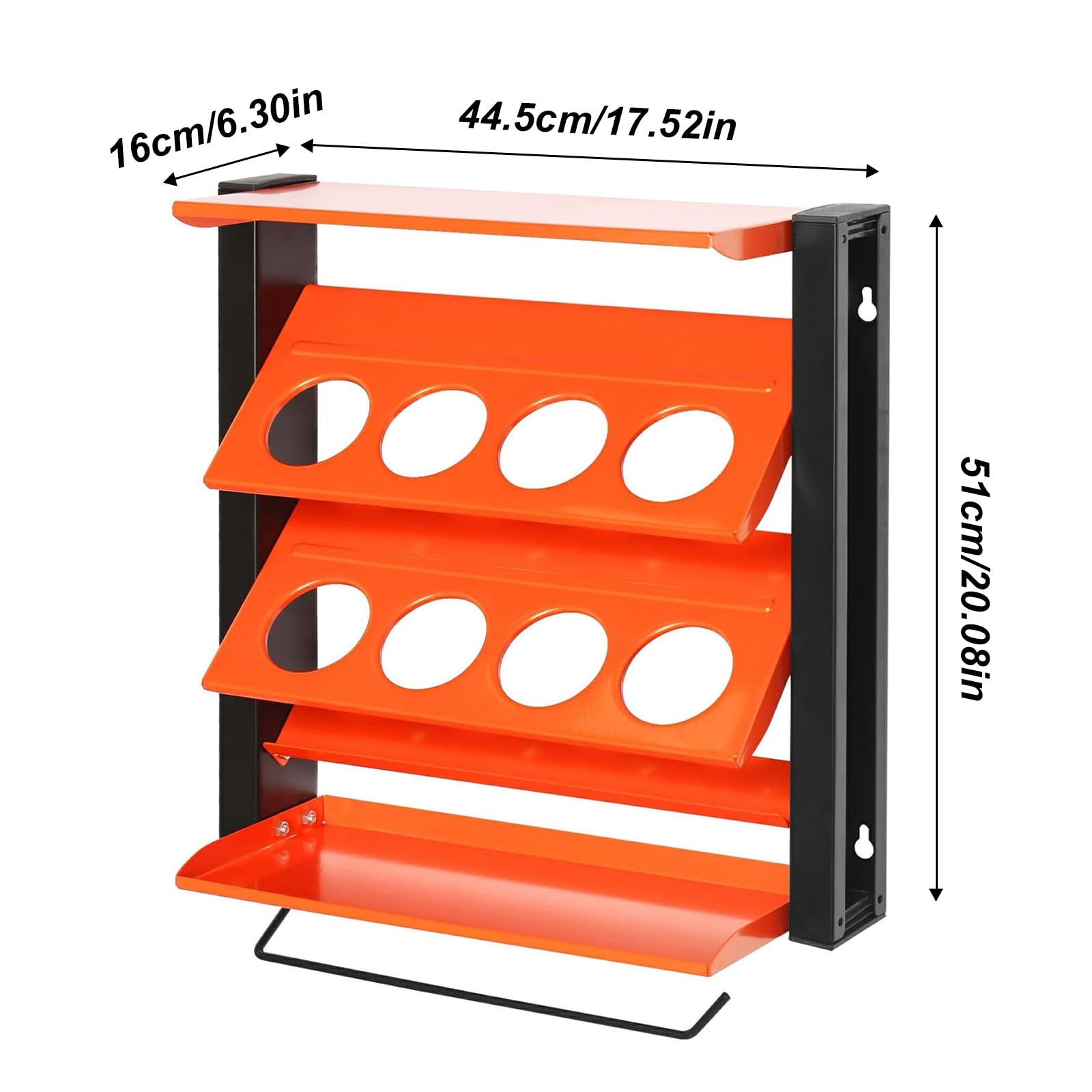 Soporte de pared de acero al carbono, para garaje y lugar de trabajo