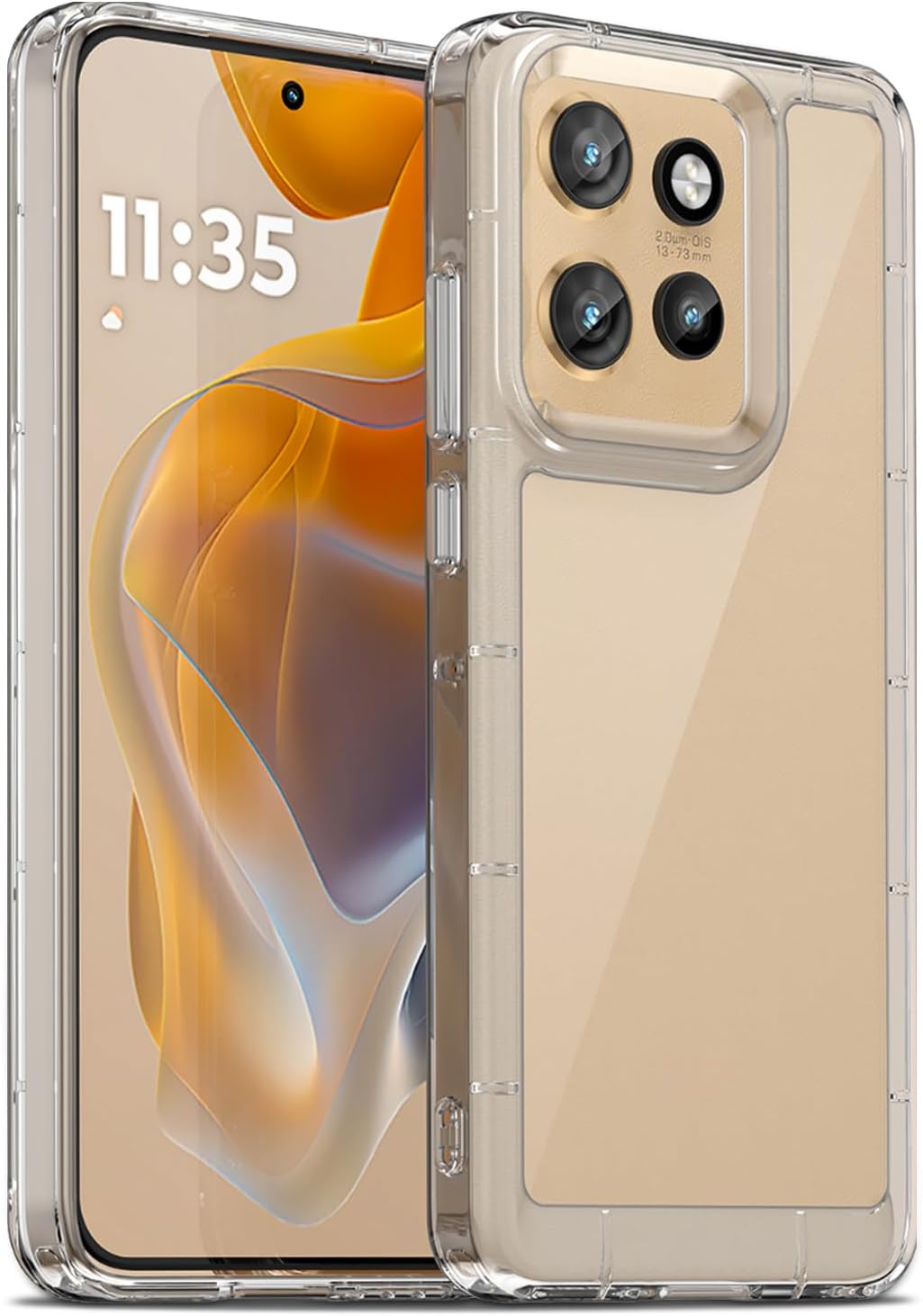 Product image of Liisooka Case for Motorola Edge 50 Neo, Military Grade Drop Protection Phone Case, Yellowing Resistant, Anti-Scratch Hard PC Back, Shockproof Hard Ultra-Thin Protective Cover, Clear