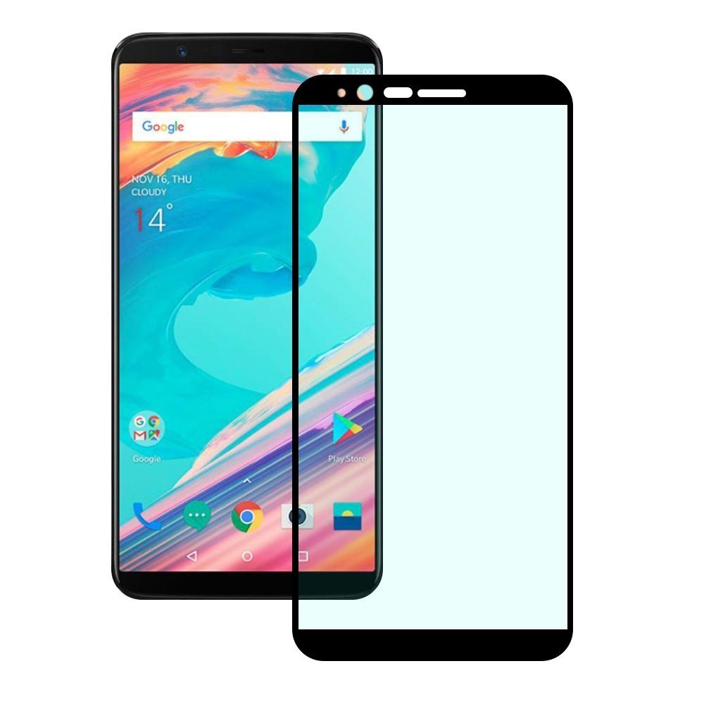 OnePlus 5T Screen Protector, blockone Premium 3D Tempered Glass [Full Coverage ] [9H Hardness] [Bubble-Free] [3D Curved] Film Shiled Guard for OnePlus 5T